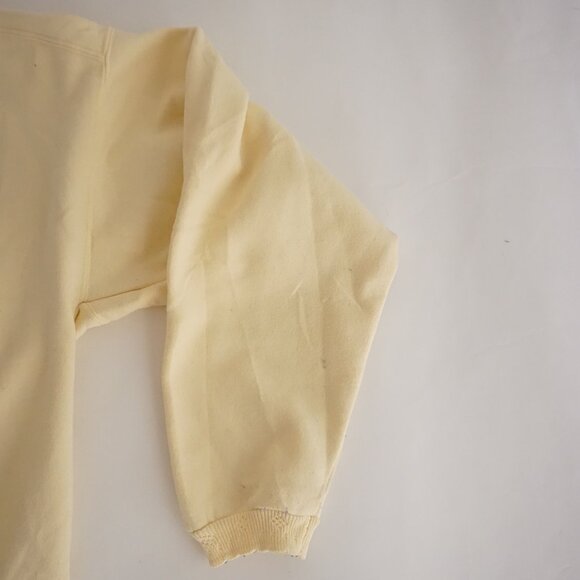 Vintage Northern Reflection Butter Yellow Prairie Floral Garden Basket Sweater M - Picture 4 of 11